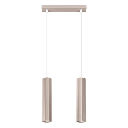 Lampa Wisząca Sufitowa 2x GU10 Aluminiowa Taupe Karbon Deep Space SL.1773 Sollux