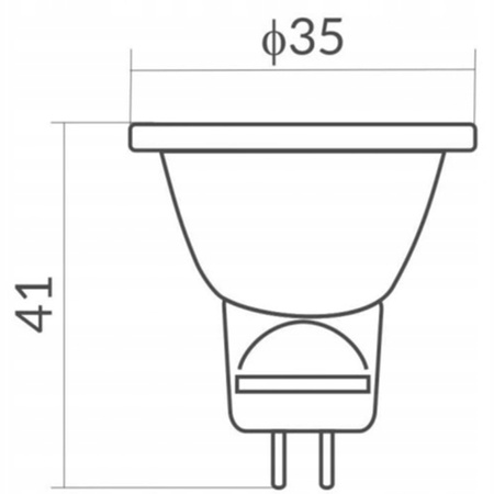 Żarówka LED MR11 3W 270lm 3000K Ciepła 120° 12V ECOLIGHT