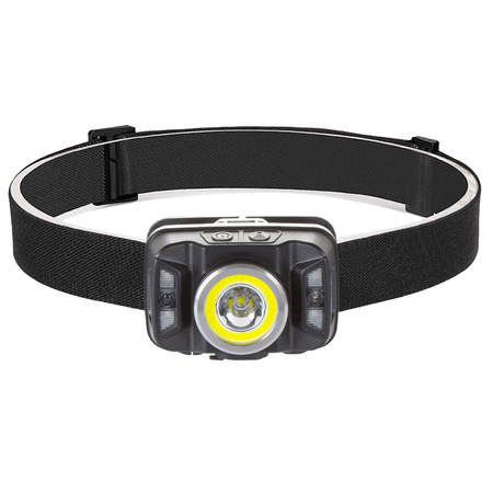 Latarka Czołowa LED Akumulatorowa z czujnikiem ruchu XTE 5W + COB 10W VA0025 VAYOX