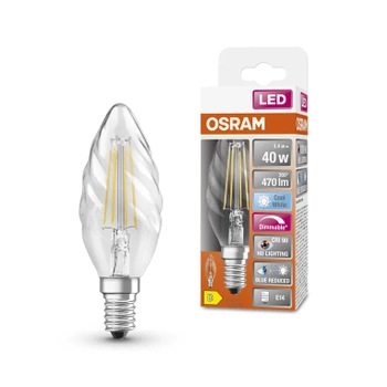 Żarówka LED E14 BW35 3,4W = 40W 470lm 4000K Neutralna 300° CRI90 Filament OSRAM SUPERSTAR+ Ściemnialna