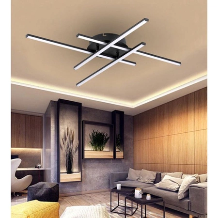 Lampa sufitowa geometryczna PLAFON LED żyrandol MODENA GRANDO 34W 4000K czarny