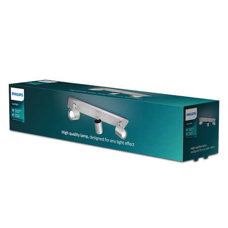 Lampa Sufitowa Reflektor Natynkowy 3x GU10 Aluminium Runner Philips
