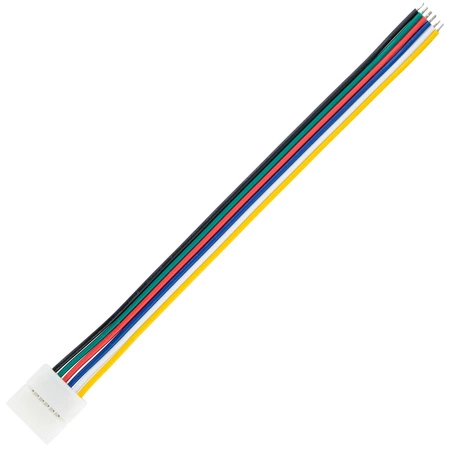 Złączka do taśmy LED 6PIN RGB+CCT zatrzask 1-stronny z przewodem 12mm