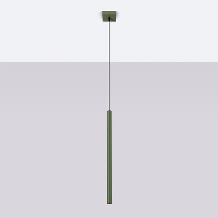 Lampa Wisząca Sufitowa Zwis Tuba Spot 1x G9 Oliwkowa Pastelo Ocean Green SL.1518 Sollux