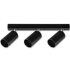 Kinkiet Spot Reflektor LED Lampa Sufitowa Natynkowa BLACK Czarna Nowoczesna GU10 x3