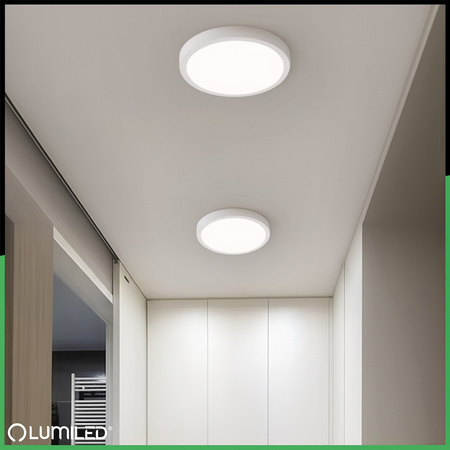 Oprawa Natynkowa Lampa LED Sufitowa 18W Okrągła 4000K GLOW Biała LUMILED