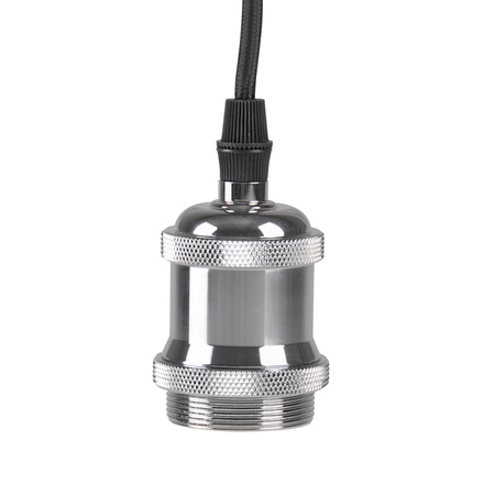 LAMPA wisząca Zawiesie z oprawką IL MIO NOLA E27 chrom 100cm kabel czarny