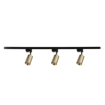 Zestaw Szynowy Reflektor Aluminiowy 1-Fazowy + 3x Reflektor GU10 Złota MARIBEL Sanico Goldlux