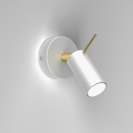 Lampa Ścienna Kinkiet PRESTON Złota Biała 1x mini GU10 Milagro