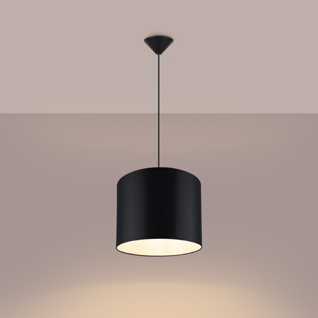 Lampa Sufitowa Wisząca Zwis E27 Żyrandol Owalna Czarna Minimalistyczna Nova Sollux