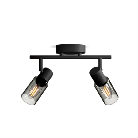 Lampa Sufitowa Reflektor 2x E14 Czarna Palms Philips