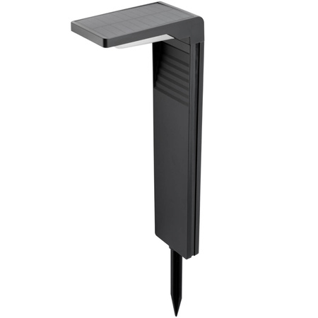 Lampa Solarna Ogrodowa LED Wbijana Stojąca Słupek 57cm 4000K IP64 z Czujnikiem Zmierzchu