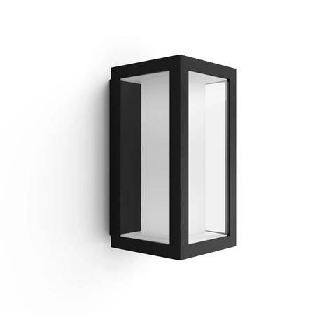 Kinkiet Ogrodowy LED Lampa Zewnętrzna Elewacyjna 15.8W 1180lm IP44 White and Color Ambiance RGB + TW Czarna Inteligentna SMART Zigbee Bluetooth Impress Philips HUE