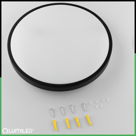 Plafon LED Lampa Sufitowa Natynkowa 36W 4000K CELIS Okrągły IP44 Czarny Ring ALS LUMILED