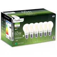 6x Żarówka LED E27 A60 4W = 60W 840lm 4000K Neutralna 360° FILAMENT LUMILED