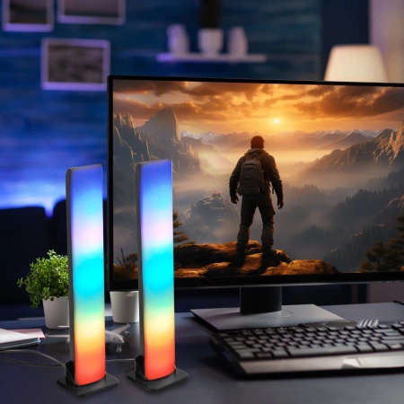 Lampka Biurkowa LED Stołowa 5W 360° Czarna Ściemnialna Gamer Sanico Goldlux