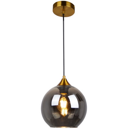 Lampa Sufitowa Wisząca Zwis E27 Złota Szara Damar Sanico Goldlux