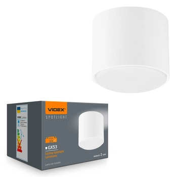Oprawa Natynkowa SPOT Lampa Sufitowa Punktowa 1x GX53 Biała Videx
