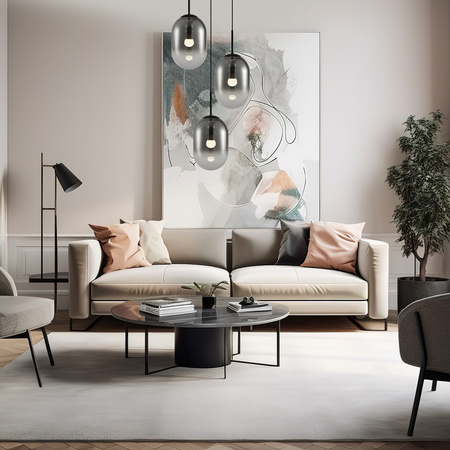 Lampa Wisząca Sufitowa ALIAS Czarna 3xE14 koło Milagro