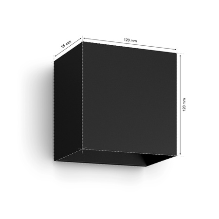 Kinkiet Ogrodowy LED Lampa Zewnętrzna Elewacyjna 8W 590lm IP44 White and Color Ambiance RGB + TW Czarna Inteligentna SMART Zigbee Bluetooth Resonate Philips HUE