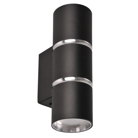 Kinkiet Ścienny Lampa Oprawa Natynkowa 2x GU10 Czarny Srebrny BAMBOO Sanico Goldlux