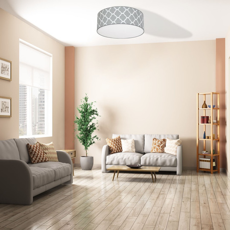 Lampa Wisząca Sufitowa PIERRE Szara 3xE27 Milagro