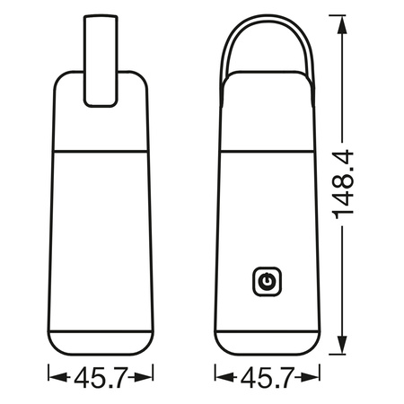 Lampka LED Latarka 0.5W USB 5V 3000-4000K Ciepła-Neutralna Przenośna Powerbank 21cm NIGHTLUX LANTERN LEDVANCE