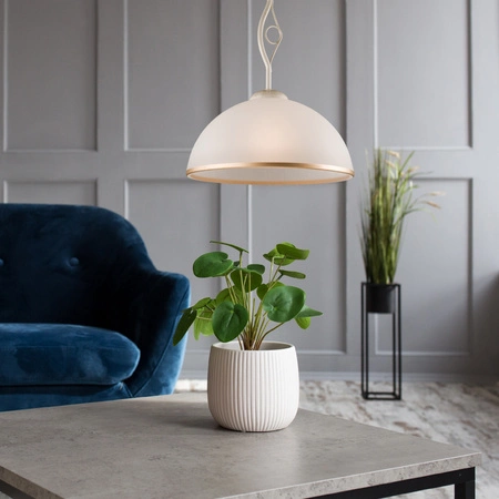 Lampa Sufitowa Wisząca RETRO E27 Biała Klasyczna LM-1.24 Lamkur