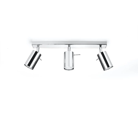 Lampa Sufitowa Oprawa Natynkowa SPOT TUBA Reflektor 3x GU10 Ruchoma Tubularna Chrom Nowoczesna Ring Sollux