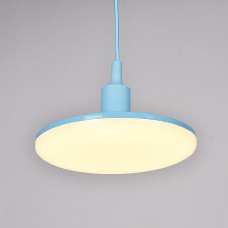 LAMPA wisząca, SUFITOWA KIKI 1xE27 15W BŁĘKIT 3000K GOLDLUX (Polux)