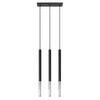 Lampa Sufitowa Wisząca Tuba 3x G9 Zwis Tubularna Czarna Chrom Nowoczesna Mozaica Sollux