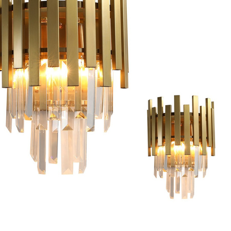 Lampa Ścienna Kinkiet ASPEN Złota 2xE14 Milagro