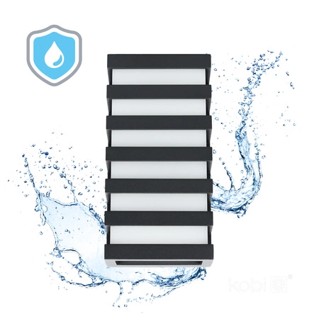 Lampa Ogrodowa Kinkiet Elewacyjny Zewnętrzny LED 10W 220lm 4000K Neutralna IP54 Czarna Entera Kobi