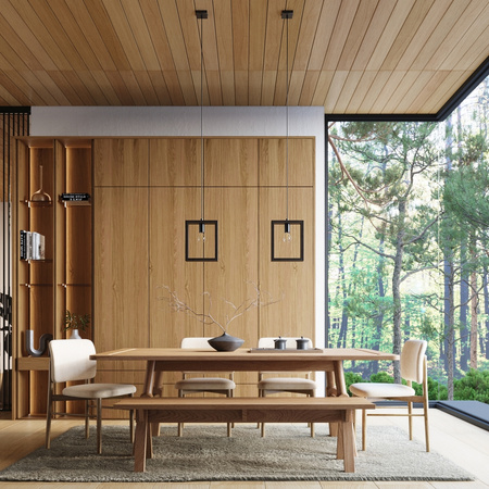 Lampa Sufitowa Wisząca Zwis E27 Żyrandol Kwadratowa Brązowa Skandynawska Aries Sollux