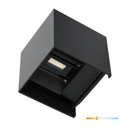 Kinkiet Ścienny Lampa LED 6W 420lm 3000K Neutralna 2x LED IP54 Czarna Querk Kobi