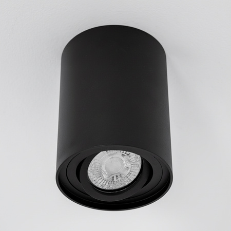 Oprawa Natynkowa HALOGENOWA Spot Tuba Ruchoma GU10 Okrągła Czarna 115mm AMAT-L LUMILED