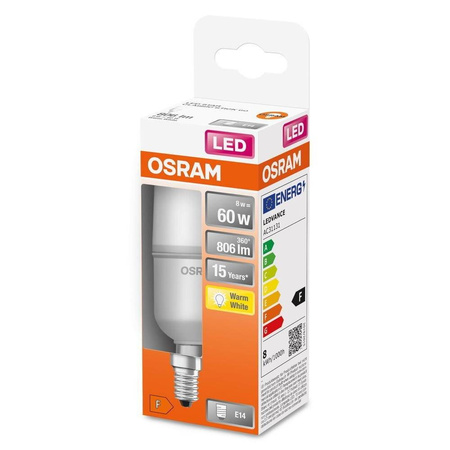 Żarówka LED E14 T25 8W = 60W 806lm 2700K Ciepła OSRAM Stick