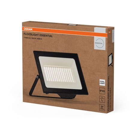 Naświetlacz LED Reflektor Lampa LED 100W 10000lm 4000K Neutralna Czarny IP65 Floodlight Osram