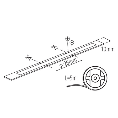 Taśma Pasek LED COB Elastyczny 14W/m 1260lm/m 24V IP65 2700-6500K CCT CRI90 5m LCOB Kanlux