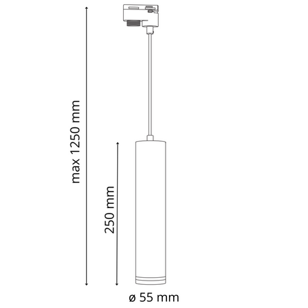 Lampa Oprawa Szynowa Wisząca Paris Biała do Szynoprzewodów GU10 POLUX