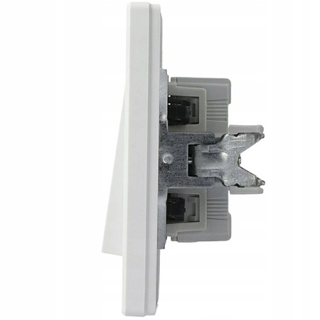 Włącznik Światła Podwójny Biały Wyłącznik z Ramką Zwierny SCHNEIDER ASFORA