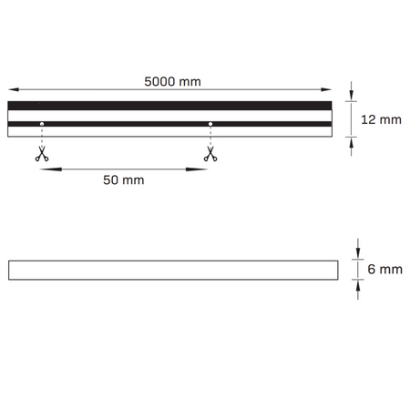 Taśma Pasek LED 48W 1750lm 4000K Neutralna 24V IP65 Biała Neon 2m Sanico Goldlux