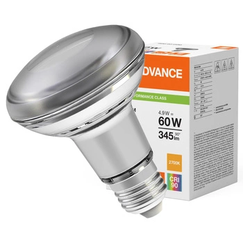 Żarówka LED R80 E27 4.9W = 60W 345lm 2700K Ciepła Biała FILAMENT ŚCIEMNIALNA LEDVANCE