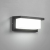 Lampa Ogrodowa LED Kinkiet Elewacyjny 12W Oprawa Architektoniczna Prostokąt Lagos Czarna z Czujnikiem Ruchu