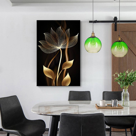 Lampa Wisząca Czarno-Zielona Ombre E27 Sufitowa Zwis Szklany Klosz Nowoczesna