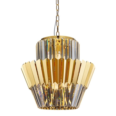 Lampa Sufitowa Żyrandol DONNA Złota 9xE14 Milagro