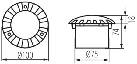 Oprawa Najazdowa DOGRUNTOWA ROGER LED 1W 6000-6500K IP66 Kanlux