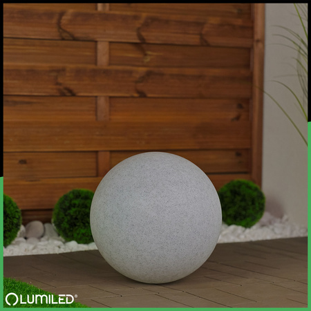 Lampa Oprawa Ogrodowa Zewnętrzna KAMIENNA KULA LED LUMIKULA 30cm E27 IP65 LUMILED