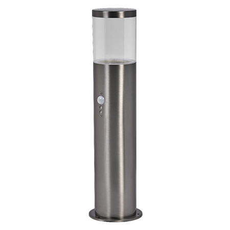 Lampa Ogrodowa Zewnętrzna Stojąca Słupek E27 50cm IP44 Srebrny Z Czujnikiem Ruchu i Zmierzchu Endura Ledvance