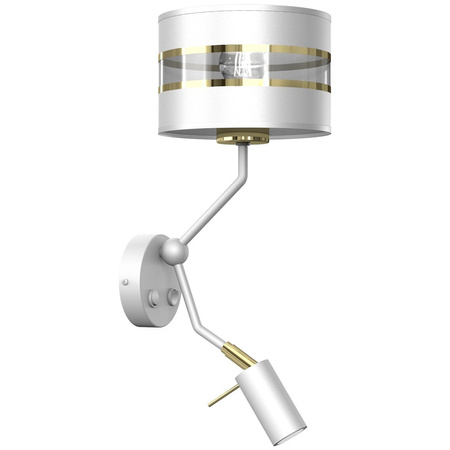 Lampa Ścienna Kinkiet ULTIMO Biała 1xE27 1x mini GU10 Milagro